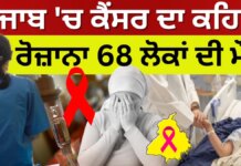 Cancer Cases in Punjab | ਪੰਜਾਬ 'ਚ ਕੈਂਸਰ ਦਾ ਕਹਿਰ, ਰੋਜ਼ਾਨਾ 68 ਲੋਕਾਂ ਦੀ ਹੋ ਰਹੀ ਮੌਤ Cancer Cases in Punjab | ਪੰਜਾਬ 'ਚ ਕੈਂਸਰ ਦਾ ਕਹਿਰ, ਰੋਜ਼ਾਨਾ 68 ਲੋਕਾਂ ਦੀ ਹੋ ਰਹੀ ਮੌਤ