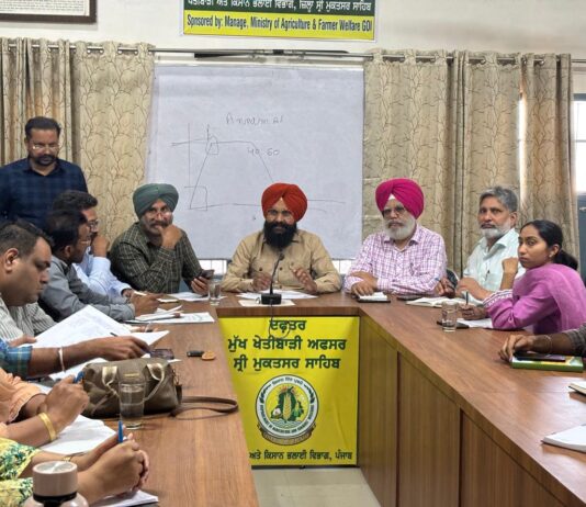 ਨਰਮੇਂ ਦੀ ਫ਼ਸਲ, ਖਾਦਾਂ ਅਤੇ ਸੁਧਰੇ ਬੀਜ਼ਾਂ ਦੇ ਅਗਾਊਂ ਪ੍ਰਬੰਧਾਂ ਸਬੰਧੀ ਅਹਿਮ ਮੀਟਿੰਗ ਨਰਮੇਂ ਦੀ ਫ਼ਸਲ, ਖਾਦਾਂ ਅਤੇ ਸੁਧਰੇ ਬੀਜ਼ਾਂ ਦੇ ਅਗਾਊਂ ਪ੍ਰਬੰਧਾਂ ਸਬੰਧੀ ਅਹਿਮ ਮੀਟਿੰਗ