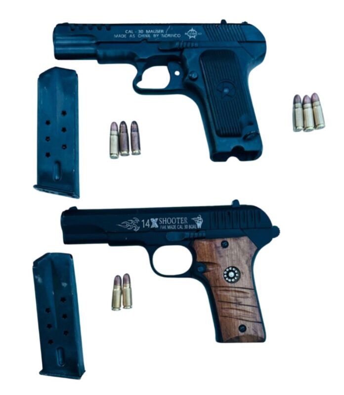 ਵਿਦੇਸ਼-ਅਧਾਰਤ ਗੈਂਗਸਟਰਾਂ ਦੇ ਚਾਰ ਸਾਥੀ ਦੋ ਪਿਸਤੌਲਾਂ ਸਮੇਤ ਗ੍ਰਿਫ਼ਤਾਰ