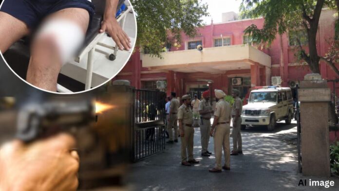 man injured after accidental firing during licensed weapon inspection in amritsar DCP office | ਅੰਮ੍ਰਿਤਸਰ ਖ਼ਬਰਾਂ (Amritsar News)