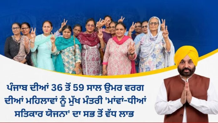 CM-MANN-2026-07-bec97c23d5ccf00326df4c2d82459f21-1200x675.jpg ਪੰਜਾਬ ਦੀਆਂ 36 ਤੋਂ 59 ਸਾਲ ਉਮਰ ਵਰਗ ਦੀਆਂ ਮਹਿਲਾਵਾਂ ਨੂੰ ਮੁੱਖ ਮੰਤਰੀ 'ਮਾਂਵਾਂ-ਧੀਆਂ ਸਤਿਕਾਰ ਯੋਜਨਾ' ਦਾ ਸਭ ਤੋਂ ਵੱਧ ਲਾਭ | ਪੰਜਾਬ ਖ਼ਬਰਾਂ